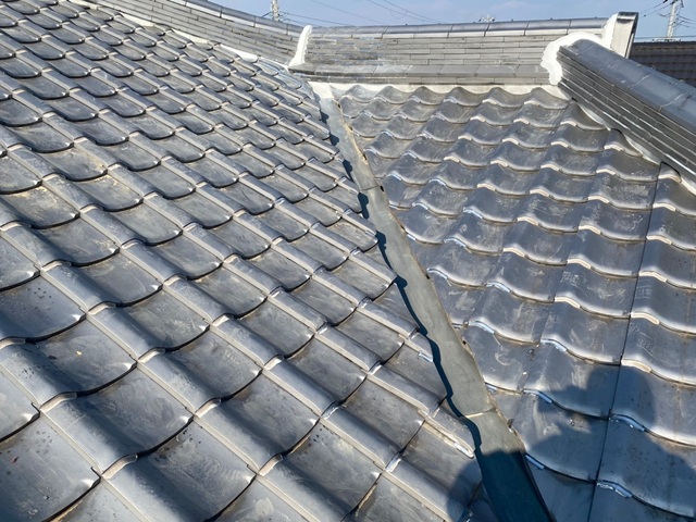 明石市T様　谷板金交換　屋根補修施工写真